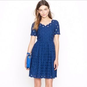 J.Crew Navy Blue Eyelet Dress